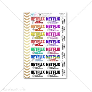 Netflix Stickers for planner, calendar! Functional planner stickers zzZ sticker functional sticker movie sticker #SQ00083