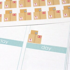 Shipping Boxes Stickers for Planner, Calendar! Functional Planner ...