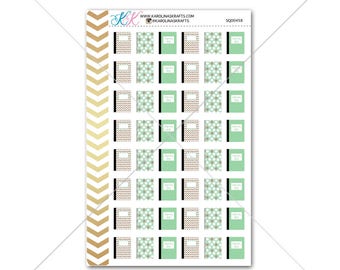 Mint & Gold Notebook Stickers for planner, calendar! Functional planner stickers student sticker functional sticker school sticker #SQ00458