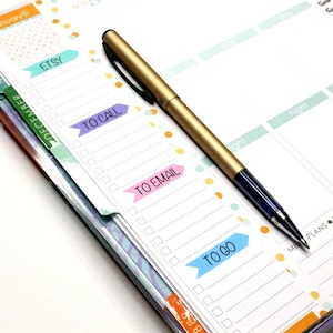 Custom Full Checklist stickers to use as a sidebar for tasks throughout the week for Erin Condren Life Planner, Sidebar sticker #SQ00157