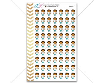 African American nurse/doctor Stickers for planner, calendar! Functional planner stickers medical student sticker hospital sticker#SQ00375