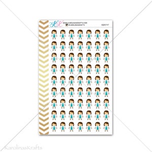 Girl Dentist Stickers for planner, calendar! Functional planner stickers medical sticker functional sticker brunette girl sticker #SQ00747