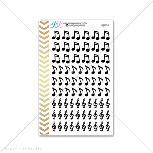 Music Note Stickers for planner, calendar! Functional planner stickers singing sticker functional sticker musical sticker #SQ00746