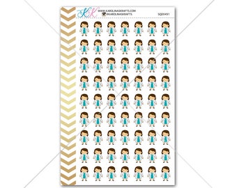 Girl Doctor Stickers for planner, calendar! Functional planner stickers nurse sticker functional sticker medical sticker #SQ00491