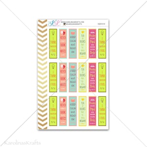 Weekly Side Book Reader Stickers for planner, calendar! Functional planner stickers reading sticker student sticker #SQ00334