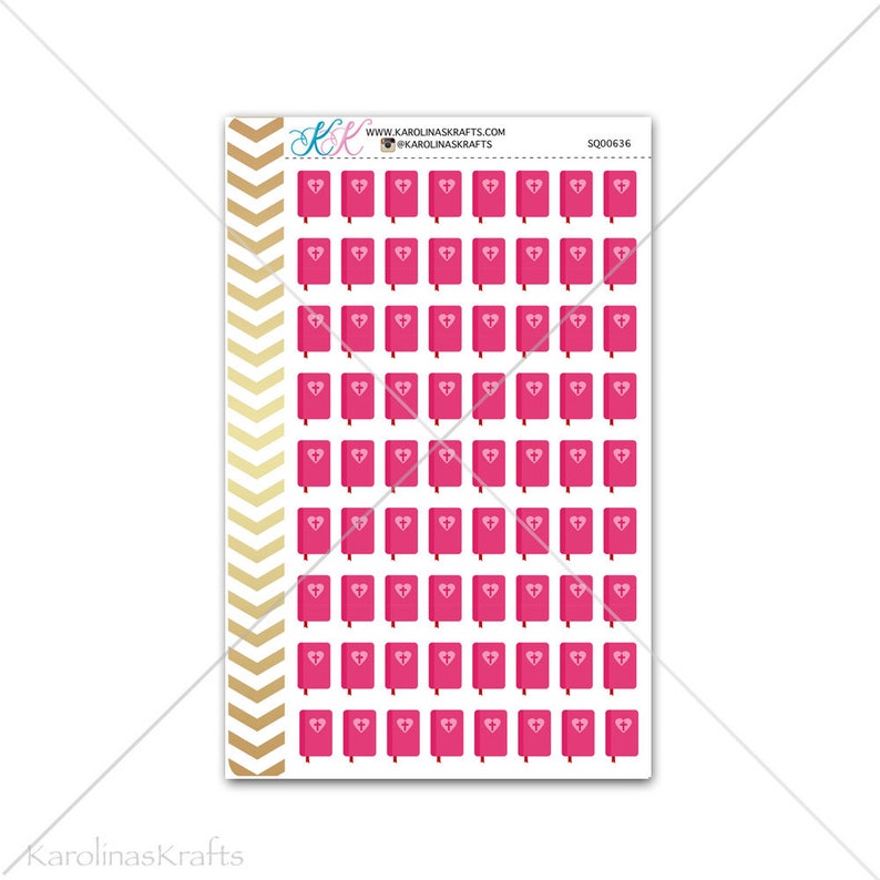 Pink Bible Stickers for planner, calendar Functional planner stickers religious sticker functional sticker bible study sticker SQ00636 image 1