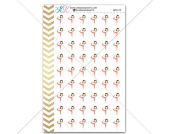 Yoga Girl Stickers for planner, calendar! Functional planner stickers fitness sticker functional sticker sport sticker #SQ00522