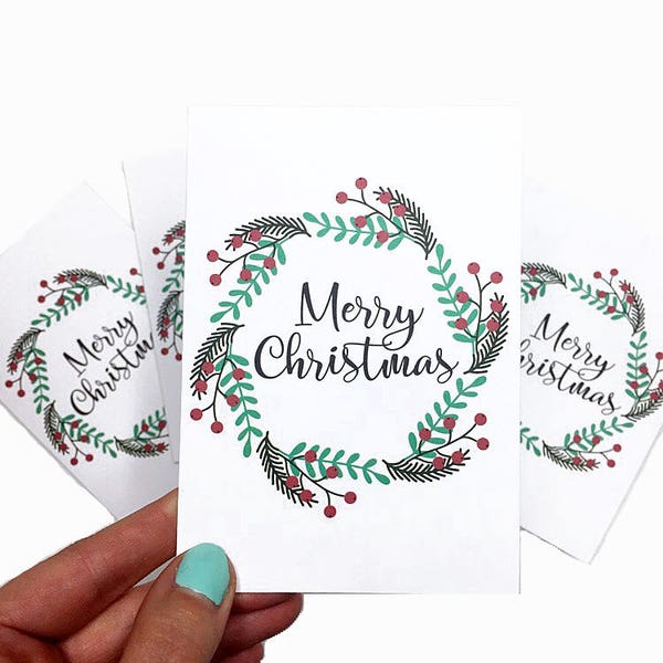 5 Handmade Christmas Cards, Christmas Greeting Cards, Holiday Cards, Christmas NoteCards, Christmas Cards Handmade, Christmas Card Sets