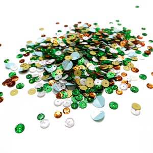 Sequin Mix  &quot;St Patrick&#39;s Day&quot;, Shaker Confetti Mix for Crafting and Scrapbooking, Sequin Confetti Mix