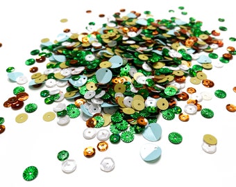 Sequin Mix  "St Patrick's Day", Shaker Confetti Mix for Crafting and Scrapbooking, Sequin Confetti Mix