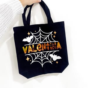Personalized Halloween Bag, Trick or Treat Tote Bag, Halloween Trick or Treat Kids Bag, Halloween Candy Tote Bag, Halloween Candy Bag