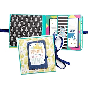 Summer 4x4 Mini Album, Summer Scrapbook Album, Summer Photo album, Mini Album Handmade, 4x4 Mini Album Gift for him/her