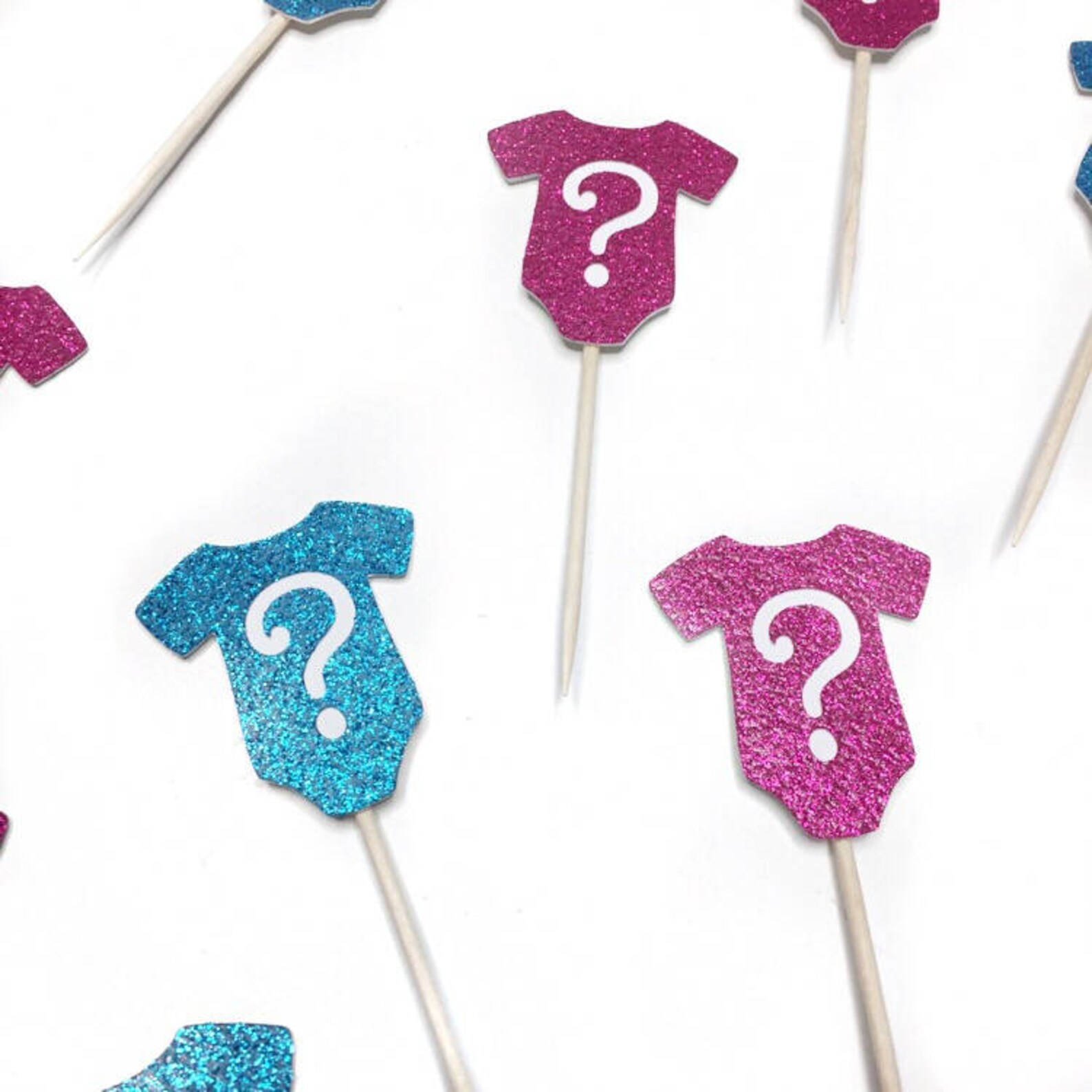 Gender Reveal Cupcake Toppers Baby Shower Cupcake Topper Etsy UK