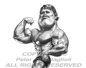 Arnold Schwarzenegger #2 Caricature Art Print