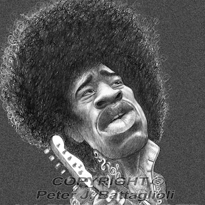 Jimi Hendrix Caricature Art  Print Limited Edition