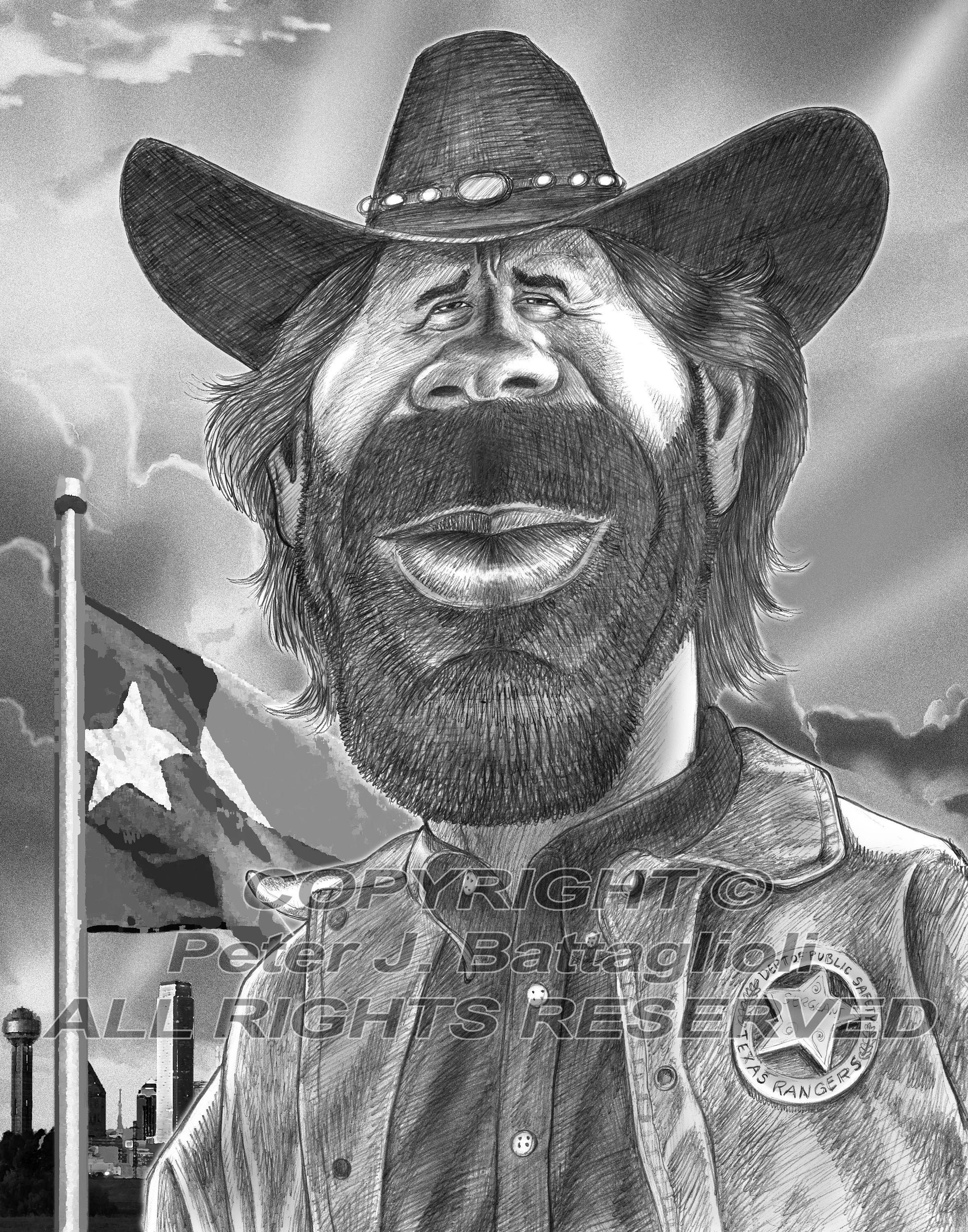 Chuck Norris as Walker Texas Ranger Caricature Art Print - Etsy Denmark Chuck Norris as Walker Texas Ranger Caricature Art Print - Etsy Denmark