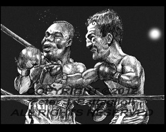 Rocky Marciano  Caricature Art Print Limited Edition