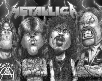 Metallica Caricature Art Print Limited Edition