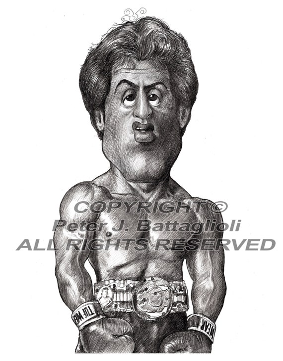 Rocky Balboa Portrait Painting by Bill Pruitt - Pixels