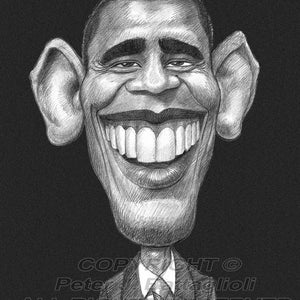 Barack Obama Caricatura Arte Impresión Edición Limitada imagen 2