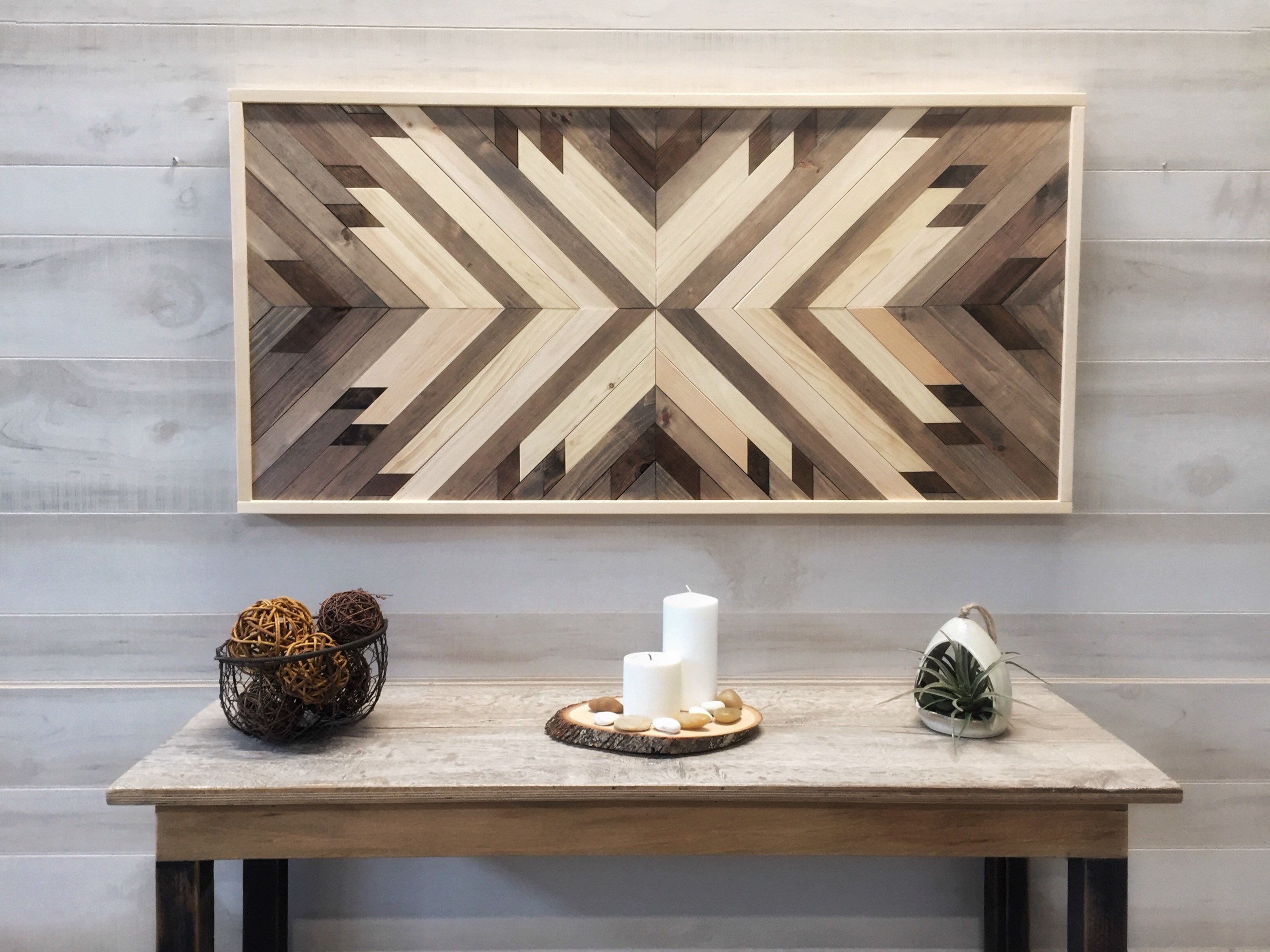 Wood wall art wood wall decor modern farmhouse geometric