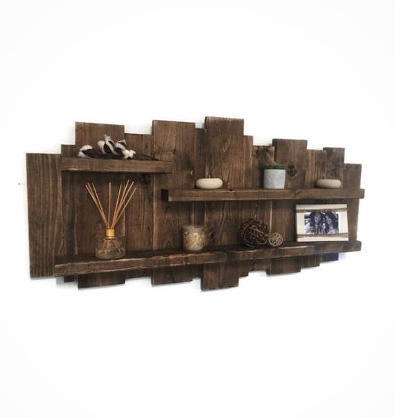 Rustic Wall Shelf Reclaimed Wood Pallet Image 0