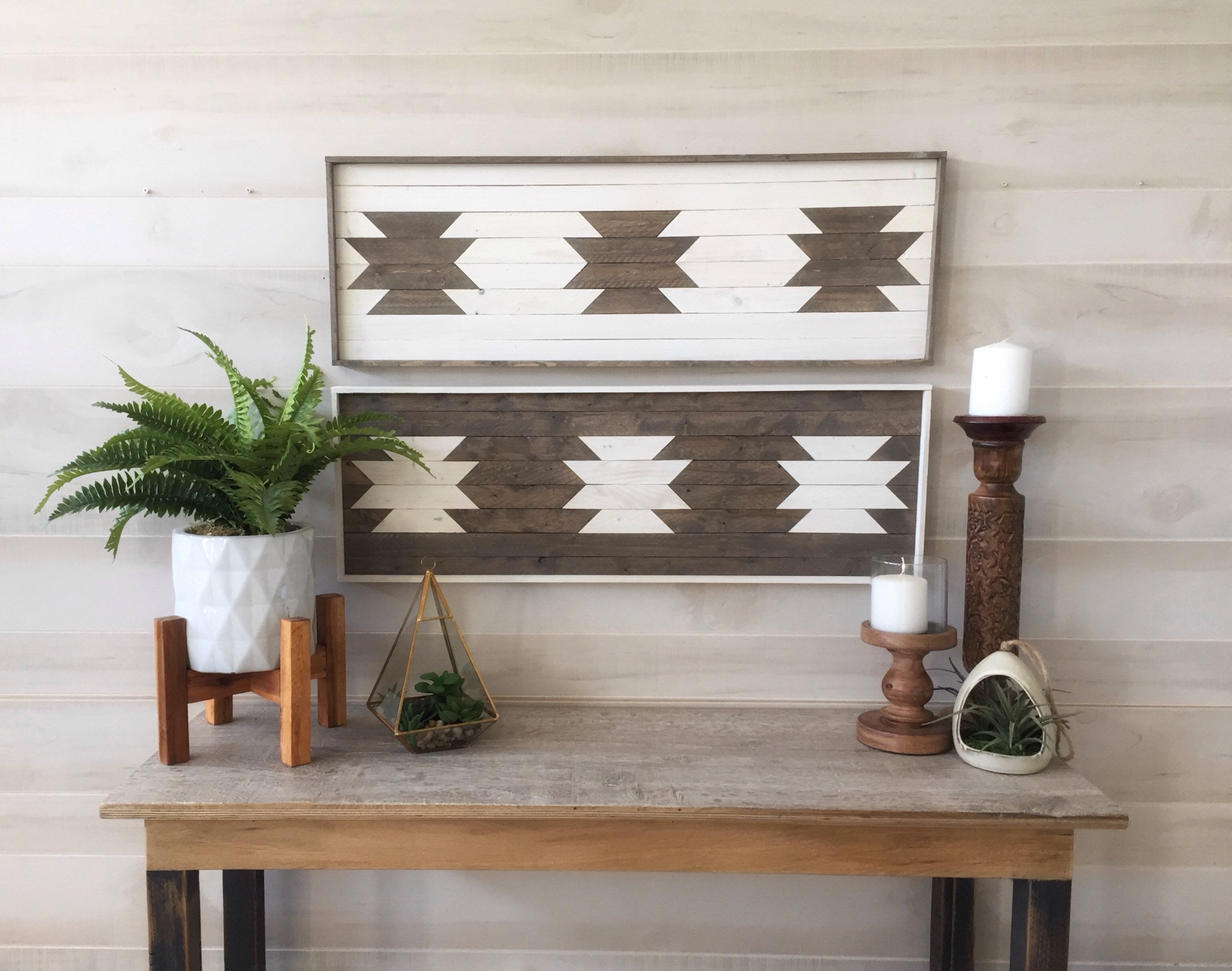 Wood wall art, reclaimed wood wall art, aztec art, living room decor ... Wood wall art, reclaimed wood wall art, aztec art, living room decor ...