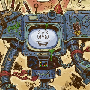 SIGNED &quot;New Vegas Yes Man Securitron&quot; 12x18 Poster