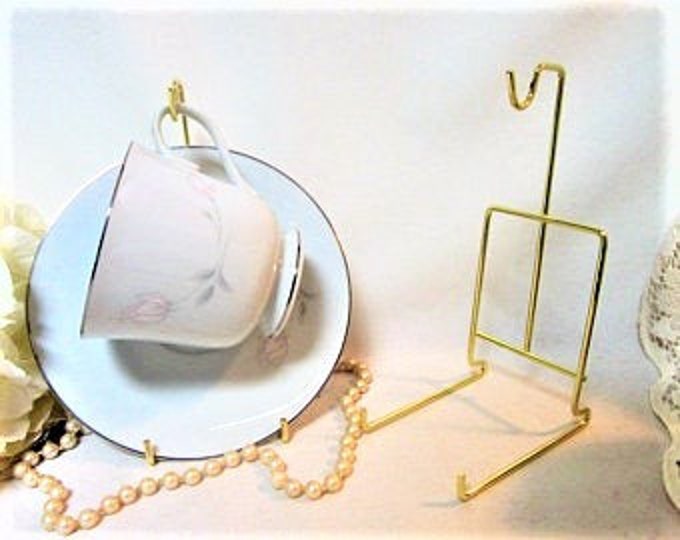 Tea Cup and Saucer Holder Teacup Stand Tea Cup Display Gold Etsy