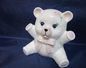 Sale Banks Piggy Teddy Bear Ceramic Porcelain Hand painted BL