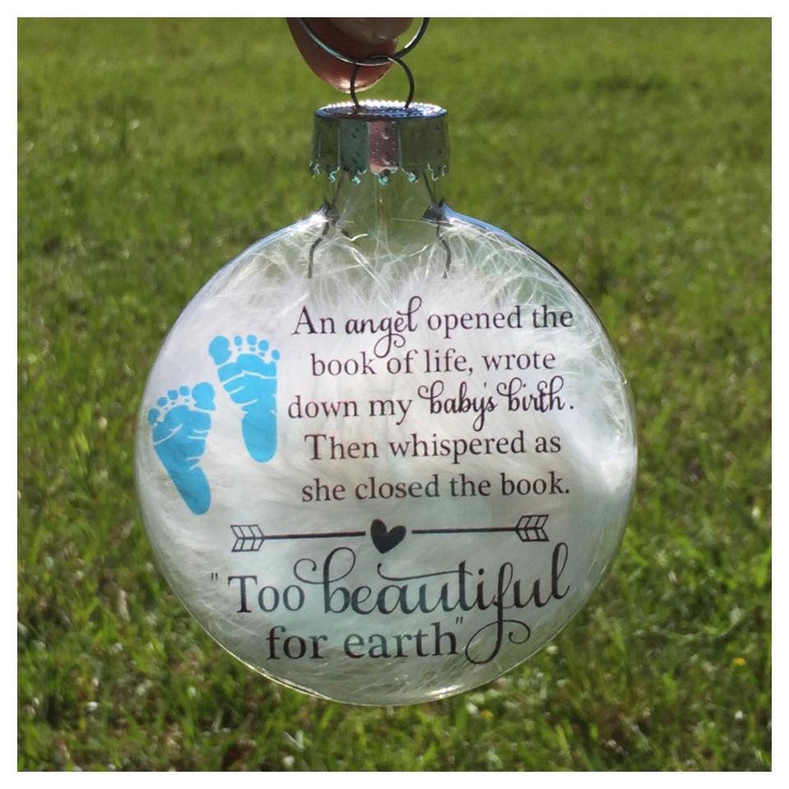 Infant Loss Ornament Memorial Baby Ornament Pregnancy Loss Etsy