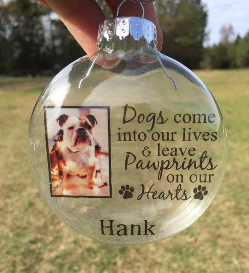 Personalized dog photo ornamentpet memorial ornamentOrnament Etsy