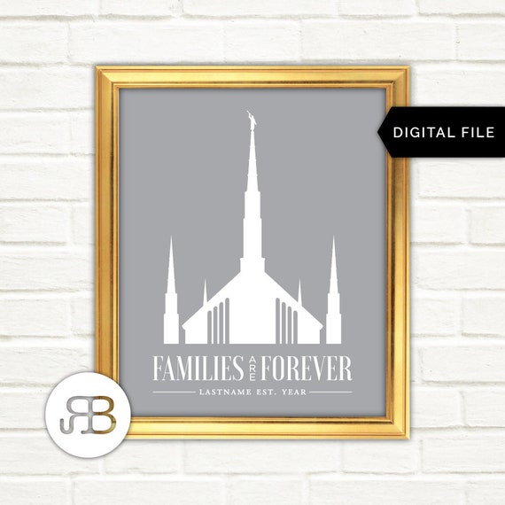 Boise Idaho Temple Silhouette DIGITAL File Printable | Etsy