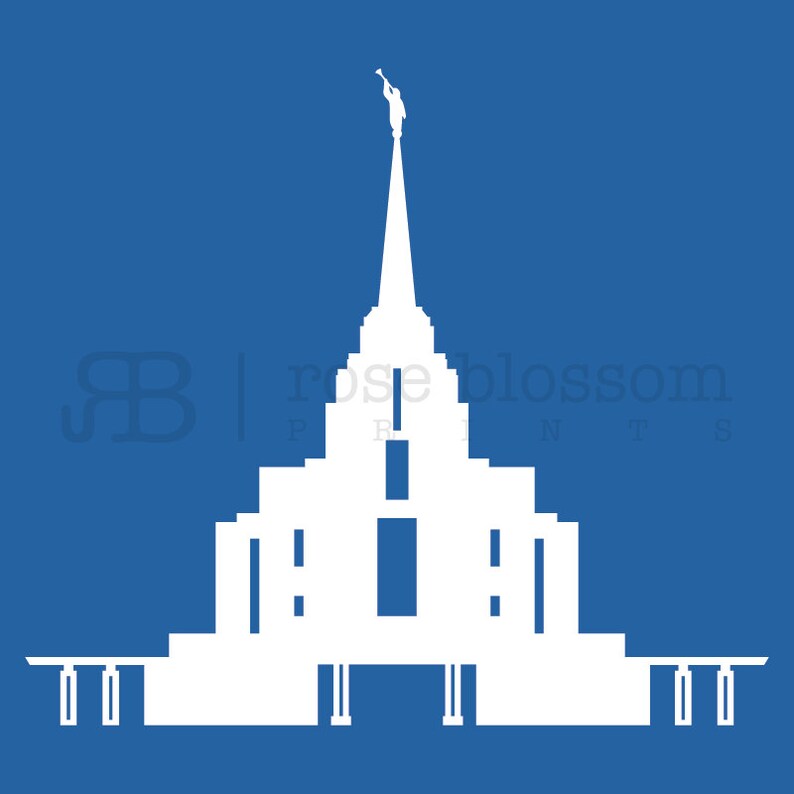 Rexburg Idaho LDS Temple Silhouette DIGITAL File Printable | Etsy