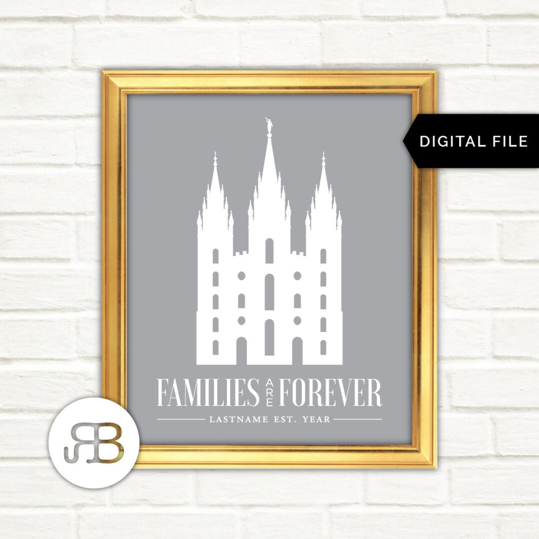 Salt Lake Temple Silhouette DIGITAL File Printable Design - Etsy