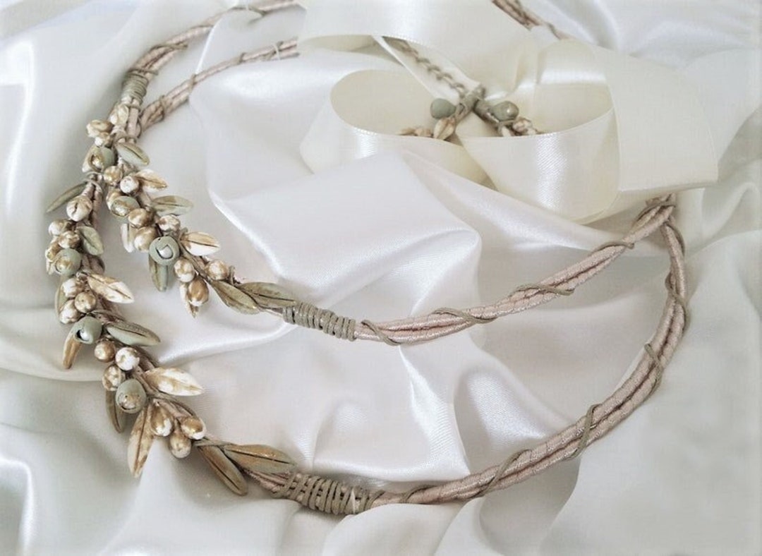 Greek Goddess Stefana Olive Leaves Wedding Crowns Greek - Etsy