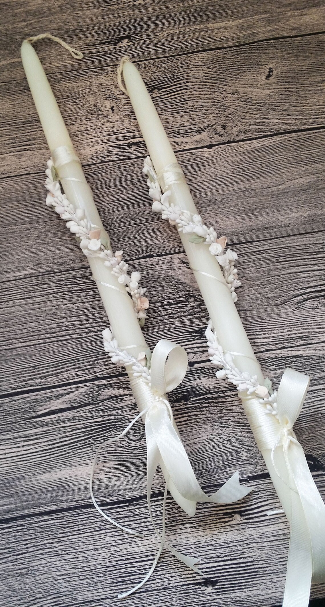 Greek Wedding Candle Lambades Lambathes Handmade Candles With Etsy