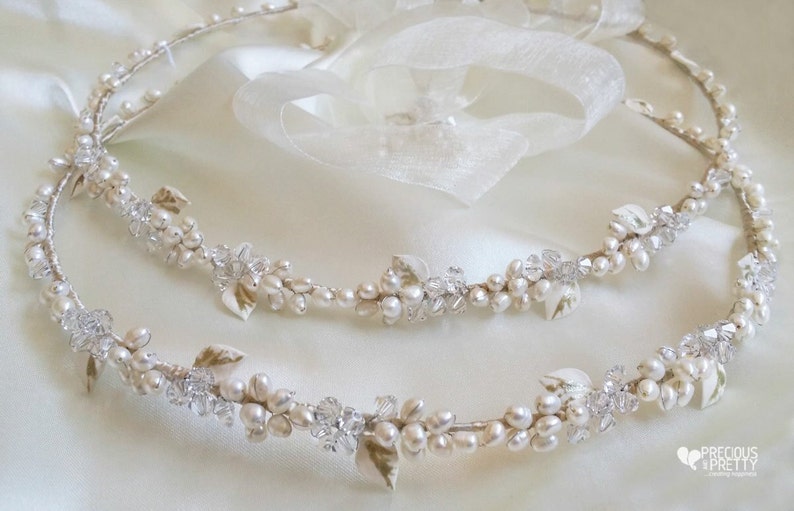 Wedding Crowns Greek Stefana Pearl Orthodox Crowns Rough Pearls Stefana Tiaras Stephana