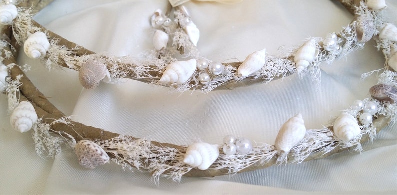 Atigy Seestern Hochzeit Stirnband - Meerjungfrau Perlen Haarschmuck Braut