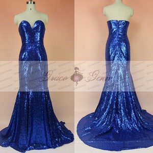 royal blue sequin bridesmaid dress