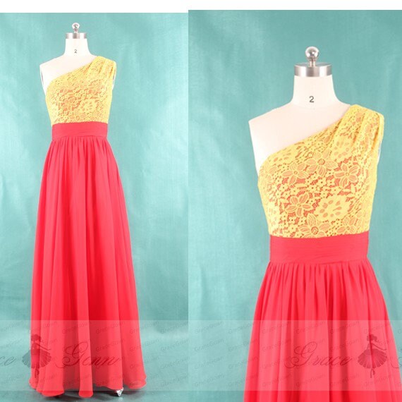 red and gold formal dress