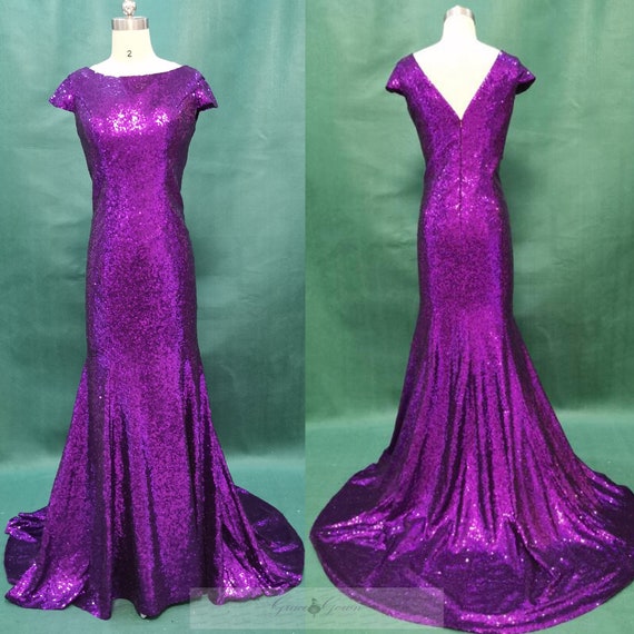 purple sparkly bridesmaid dresses