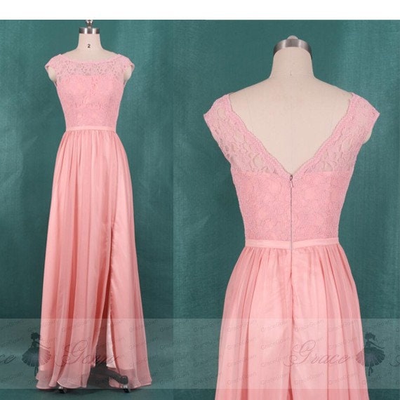 rose pink chiffon dress