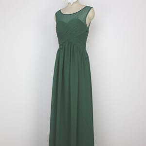 Brautjungfernkleider Grün, Smaragdgrün Hochzeitskleid Chiffon, Abendkleid Elegantes Kleid Lang, Formelle Frauen Kleid Kleid, Abendkleid Einfach