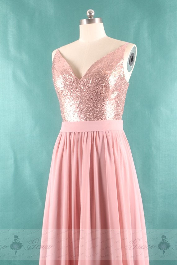 Dusty Rose Bridesmaid Dress Plus Size Dress Spaghetti Strap Wedding Dress V Neck Maxi Dress Backless Prom Dress Evening Dress Full Length