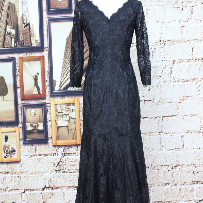 Black Lace Wedding Dress Etsy