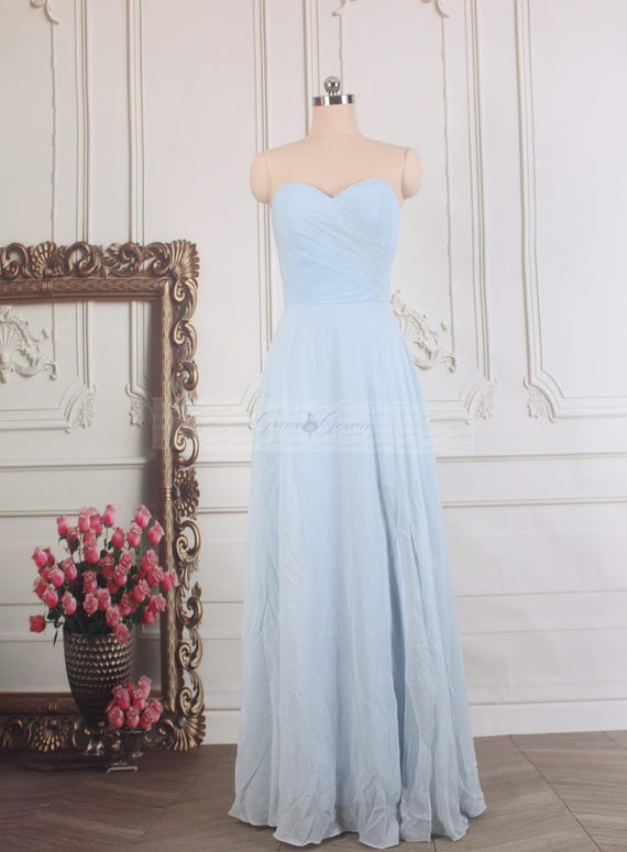 sweetheart chiffon maxi dress Lavetir Bridesmaid Dresses Turquoise A-Line/Princess Sweetheart Chiffon Long Sleeves with Split Side 2026