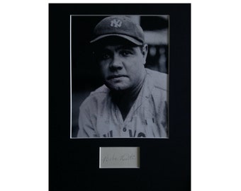 BABE RUTH AUTOGRAPH photo display Baseball