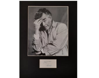 PETER FALK AUTOGRAPH photo display Columbo