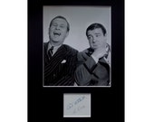 ABBOTT and COSTELLO AUTOGRAPH photo display Bud Abbott and Lou Costello